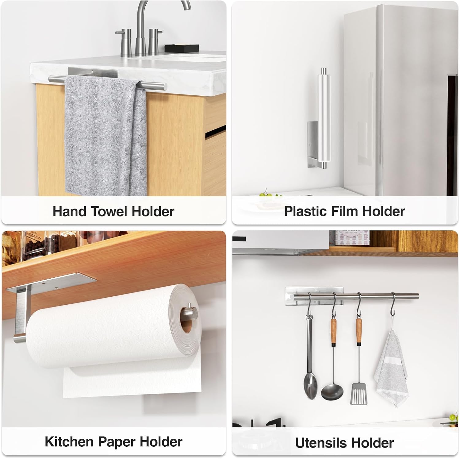 Paper Towel Holder Under Cabinet: Self-Adhesive or Drilling Paper Towel Dispenser