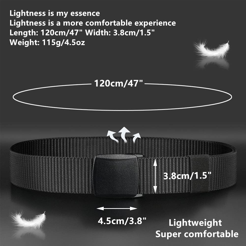 8 Pack Nylon Military Tactical Plastic Buckle Belt Webbing Canvas Outdoor Web Belt