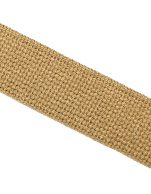 Load image into Gallery viewer, Canvas Web Belt Military Style with Antique Brass Buckle and Tip 50&quot; Long, Light Brown
