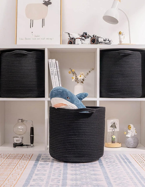 Load image into Gallery viewer, Multipurpose Woven Storage Basket for Storage/Organizing,Storage Cubes 13x13’’ for Cube Shelves Organizer, 13x13’’ for Closet, Black
