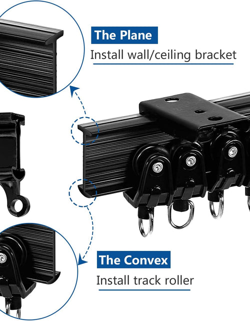 Load image into Gallery viewer, Flexible Bendable Curtain Track 12Ft Black Curved Ceiling Track for Curtain Rail, Black
