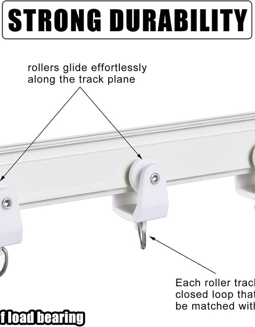Load image into Gallery viewer, Curtain Track Hooks Flexible Bendable Clips 11 mm White Plastic Drapery Rail Gliders with Hooks (25 Pieces)
