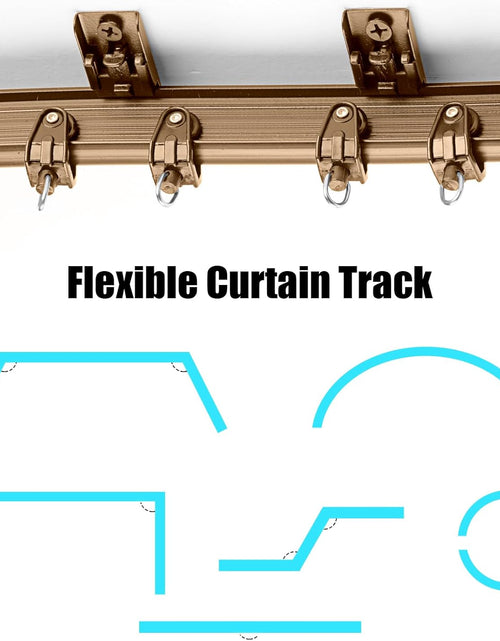 Load image into Gallery viewer, Flexible Ceiling Curtain Mount Soft Windows Curved Track for Curtain Rail with Track Curtain System (Brown,20 Meter/ 65.6 Feet)
