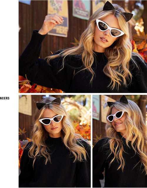 Load image into Gallery viewer, Retro Vintage Narrow Cat Eye Sunglasses for Women Clout Goggles Plastic Frame, White / Grey
