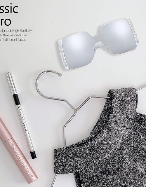 Load image into Gallery viewer, Oversized Square Jackie O Cat Eye Hybrid Butterfly Fashion Sunglasses, White
