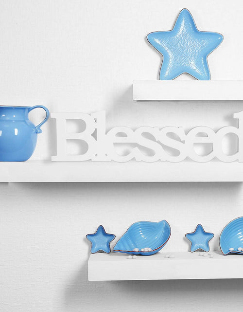 Load image into Gallery viewer, Blessed Letter Table Sign Blessed Standing Letter Table Sign Rustic Wooden Home Signs
