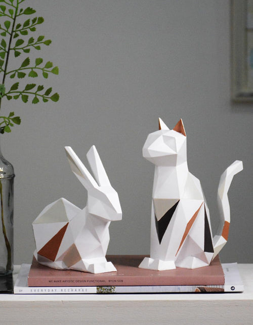 Load image into Gallery viewer, Cat Statue Sculpture Modern Figurine Decor Home Gifts Table Centerpiece Crafts Polyresin Arts 7.3inch
