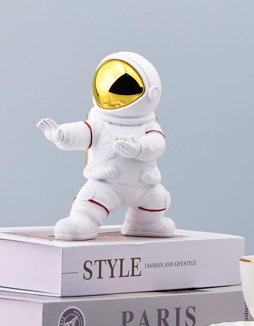 Load image into Gallery viewer, Astronaut Figurine Room Decor for Men White and Gold Kung Fu Astronaut Statues
