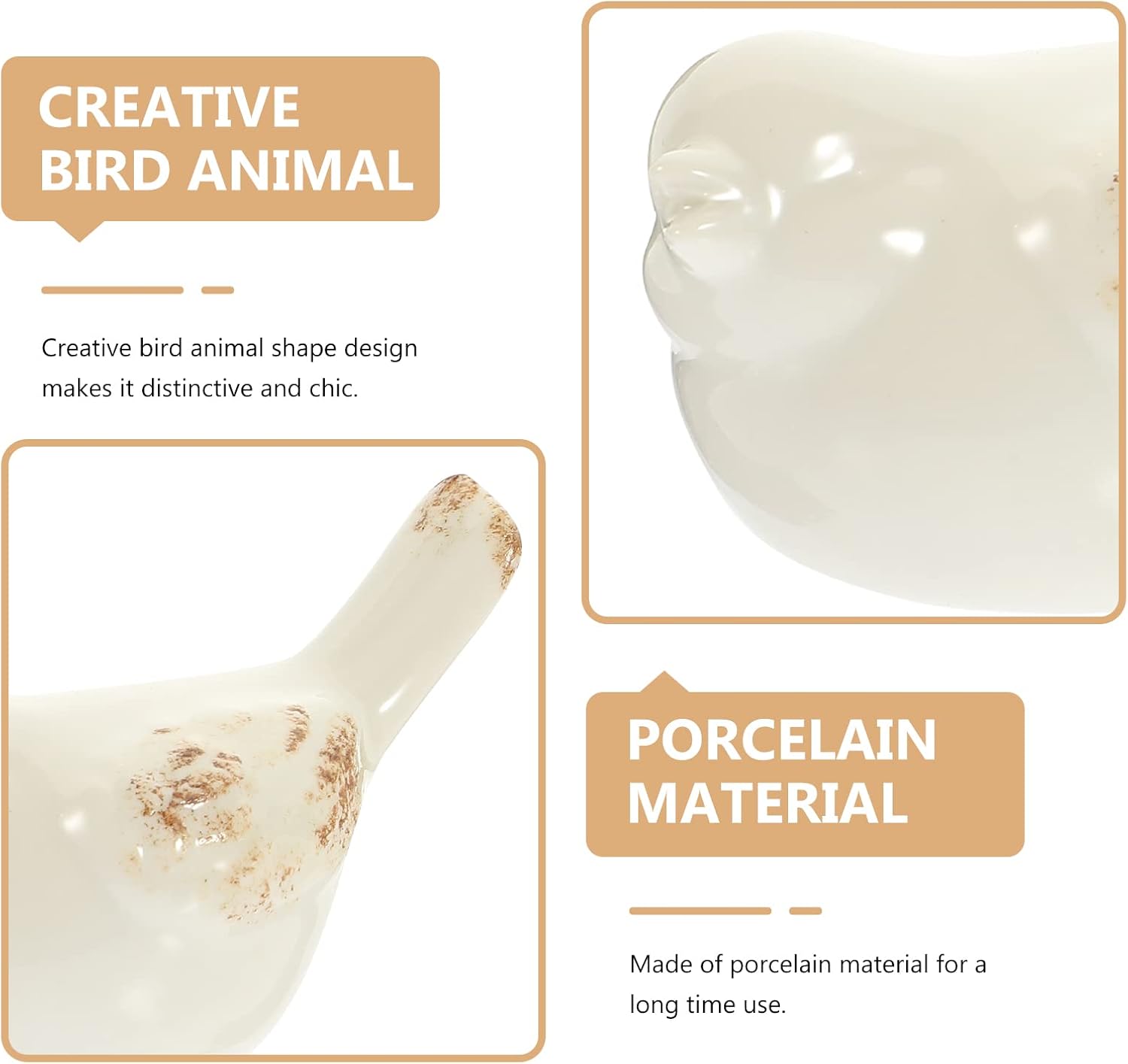 Modern Minimalist Animal Ornament Love Birds Decor Desk Decoration Porcelain Crafts