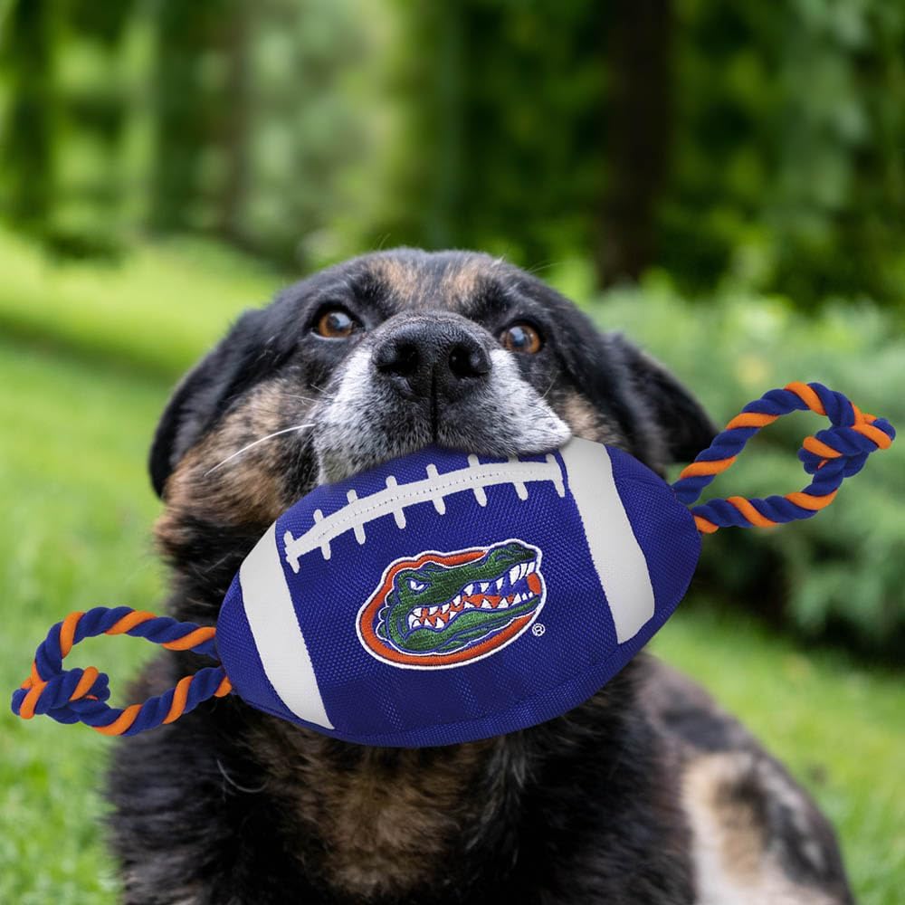 NCAA Florida Gators Football Dog Toy, Tough Quality Nylon Materials 1 Count (Pack of 1)