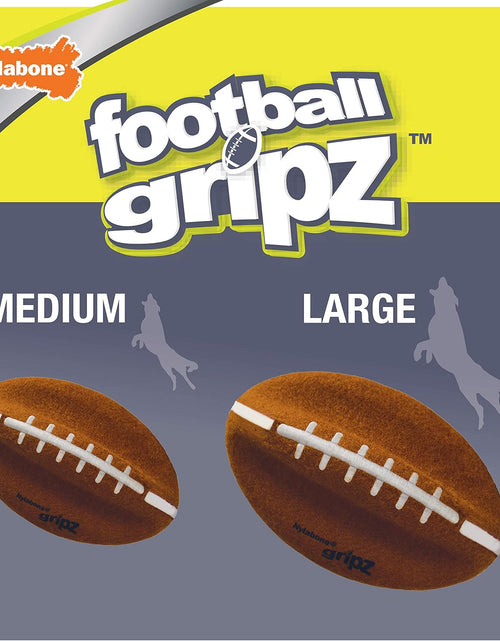 Load image into Gallery viewer, Football Gripz Fetch Toy, Squeaky Ball Chew Toy for Dogs, Medium (1 Count) Medium
