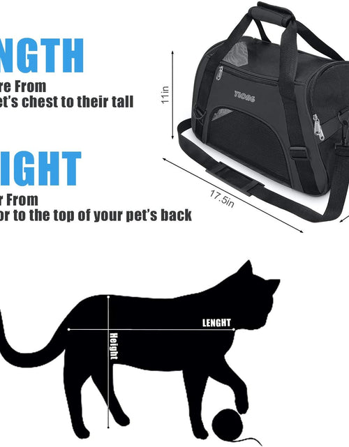 Load image into Gallery viewer, Soft-Sided Pet Travel Carrier for Cats Dogs Puppy Comfort Portable Foldable Pet Bag (Small - Black)
