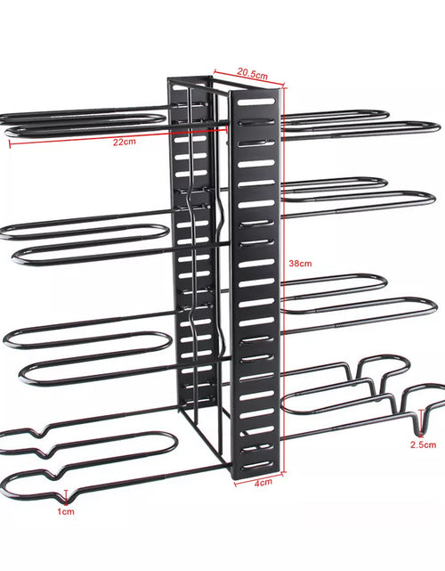 Load image into Gallery viewer, 8 Tier Pots and Pans Organizer Rack Adjustable Pots Holder for Kitchen Cabinet
