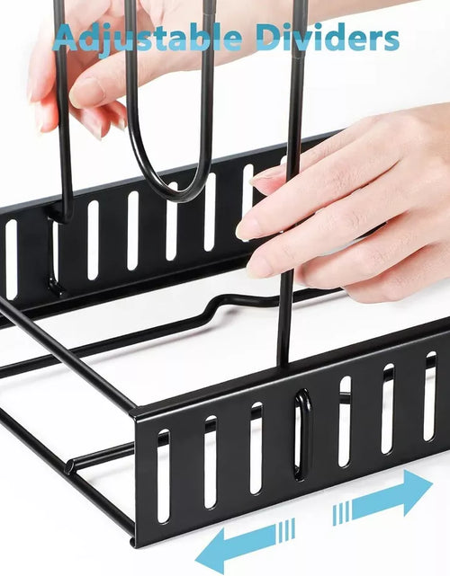 Load image into Gallery viewer, 8 Tier Pots and Pans Organizer Rack Adjustable Pots Holder for Kitchen Cabinet
