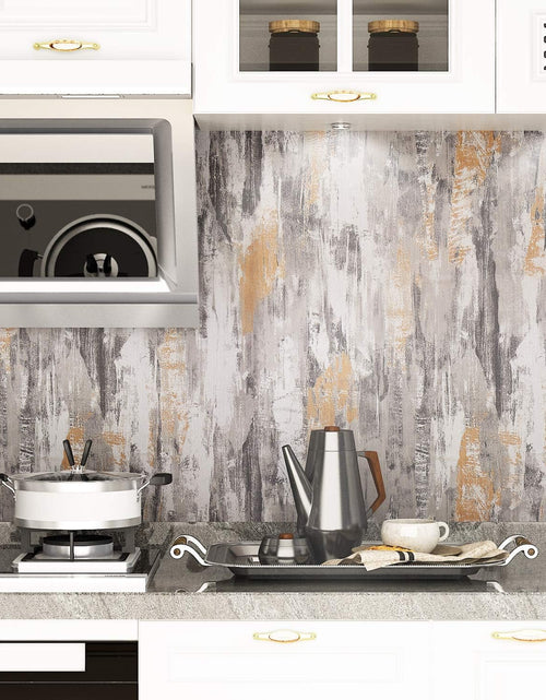 Load image into Gallery viewer, Metallic Concrete Wallpaper Peel and Stick for Bedroom Vinyl Concrete Contact Paper for Walls, Grey Silver, 15.8x78.8 inches

