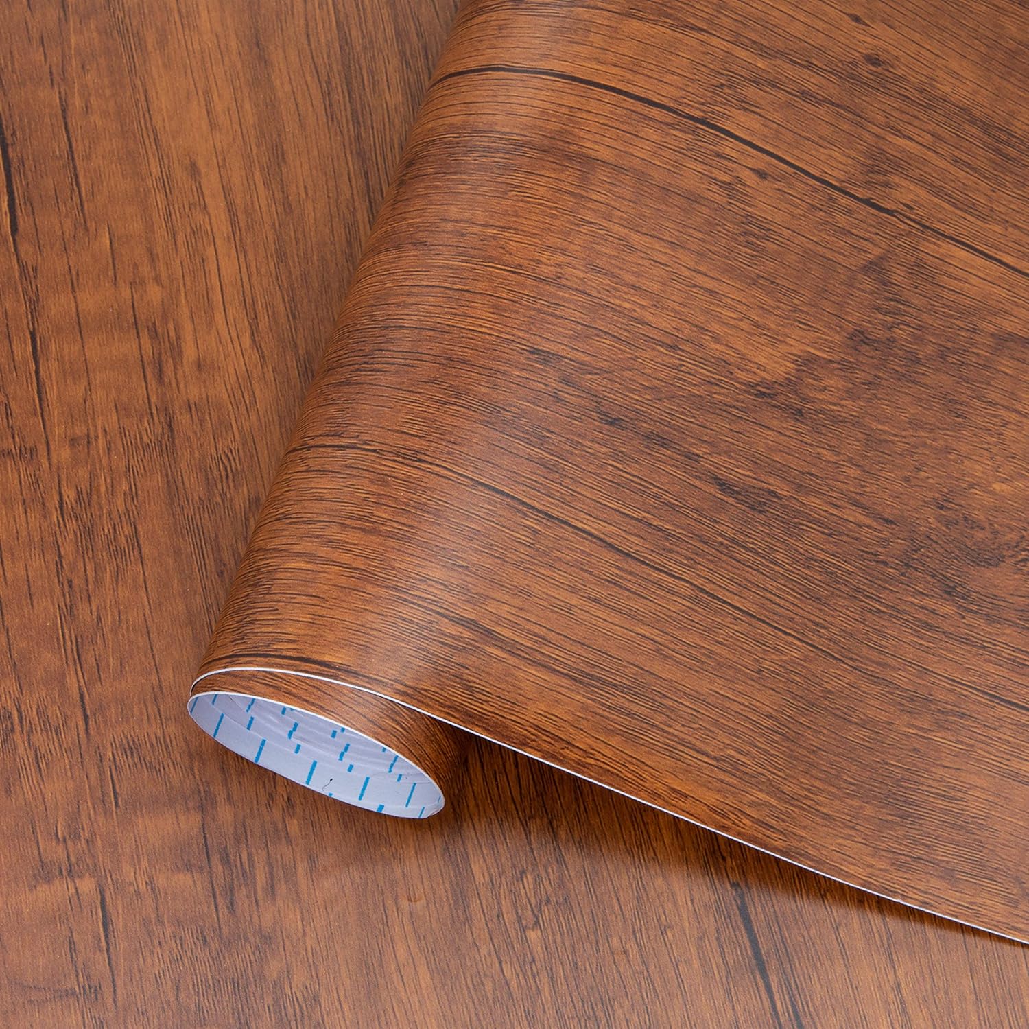 Peel and Stick Wood Grain Contact Paper 17.71" X 118" Brown Wooden Look Wallpaper Self-Adhesive