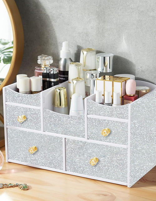 Load image into Gallery viewer, Glitter Silver Wallpaper Contact Paper Creative Covering Peel and Stick Wallpaper Removable Self Adhesive Paper DIY, 17.7&quot;x78.7&quot;
