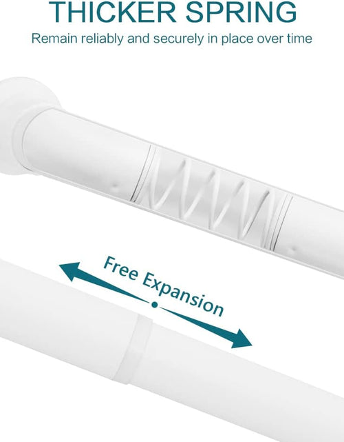 Load image into Gallery viewer, Room Divider Tension Curtain Rod, No Drilling,Very Secure-122-150 Inch,White
