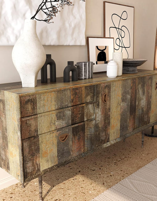 Load image into Gallery viewer, Chipped Paint Wood Contact Paper for Countertops Waterproof Brown Peel and Stick Shiplap Wallpaper 15.7&#39;&#39;x118&#39;&#39;
