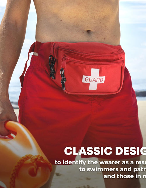 Load image into Gallery viewer, Fanny Pack/Hip Pack, Fully Stocked First Aid Kit with Adult &amp; Infant CPR Combo Masks (72 Piece Set)
