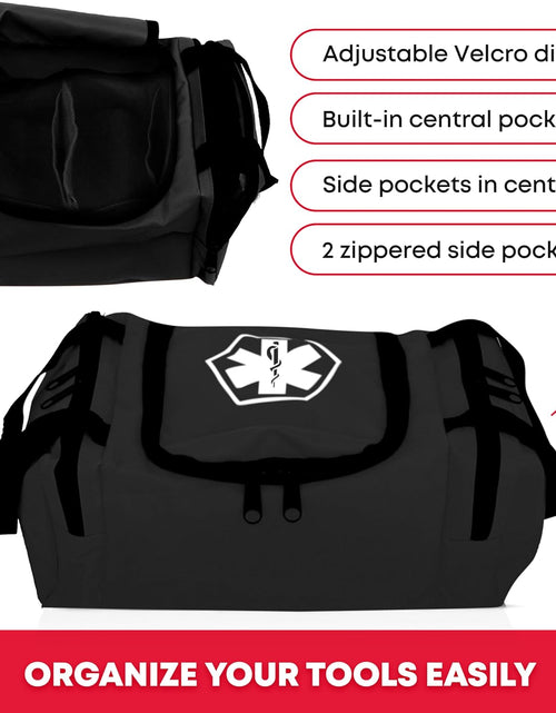 Load image into Gallery viewer, First Responder Fully Stocked Trauma First Aid Kit – Black
