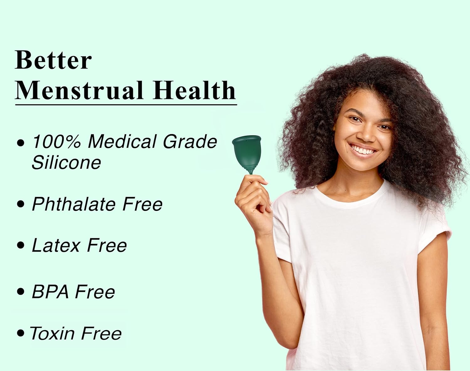 Reusable Menstrual Cup (Small & Large) Set of 2 with Box, Pads & Disc Alternative for Women