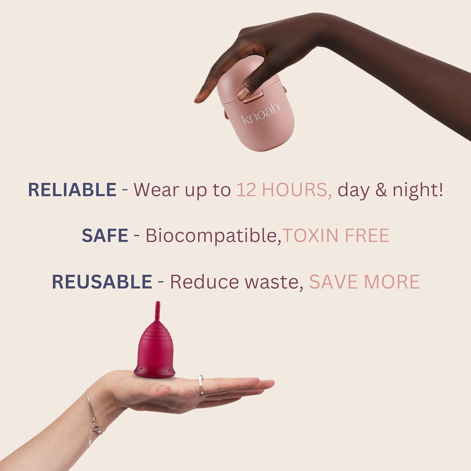 Menstrual Cup with Sterilizing Cup - Reusable, Easy to Use, Small Size