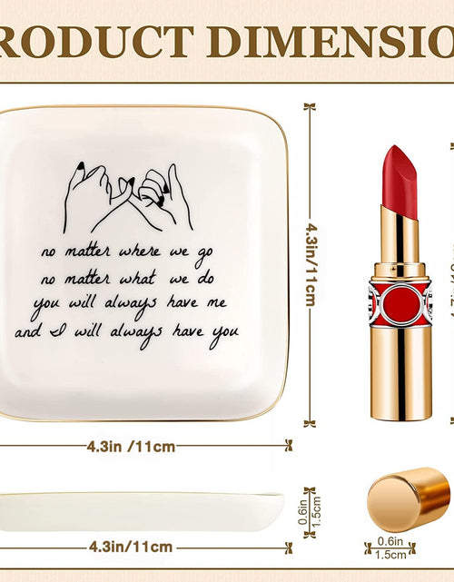 Load image into Gallery viewer, Gifts for Friends Going Away Friendship Ceramic Ring Dish (Friendship Long Distance)
