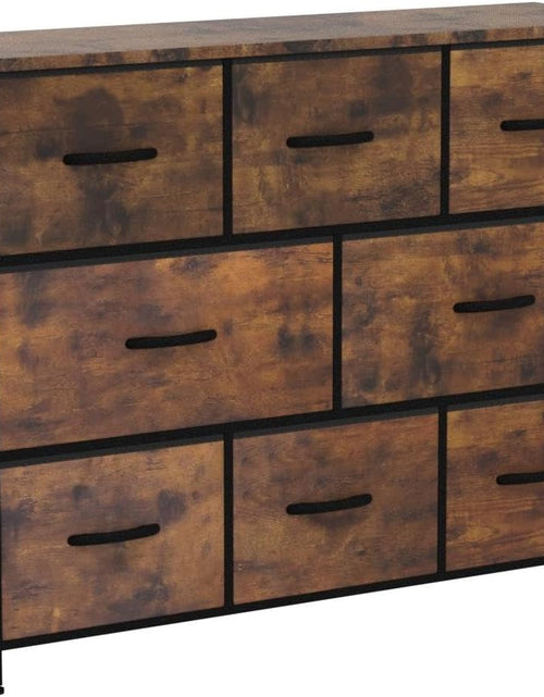 Load image into Gallery viewer, Fabric Dresser for Bedroom - Storage Drawer Unit as TV Stand for 32-43 inch TVs - Wide Dresser with 8 Large Deep Drawers
