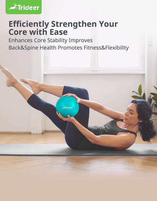 Load image into Gallery viewer, Pilates Ball 9 Inch Core Ball, Small Exercise Ball with Exercise Guide, Turkis
