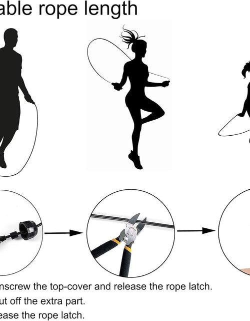 Load image into Gallery viewer, Jump Rope, Adjustable Jump Ropes, Skipping Rope Tangle-Free Rapid Speed with Ball Bearings, Red
