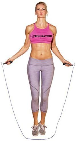 Nation Adjustable Speed Jump Rope For Men, Women & Children, Black
