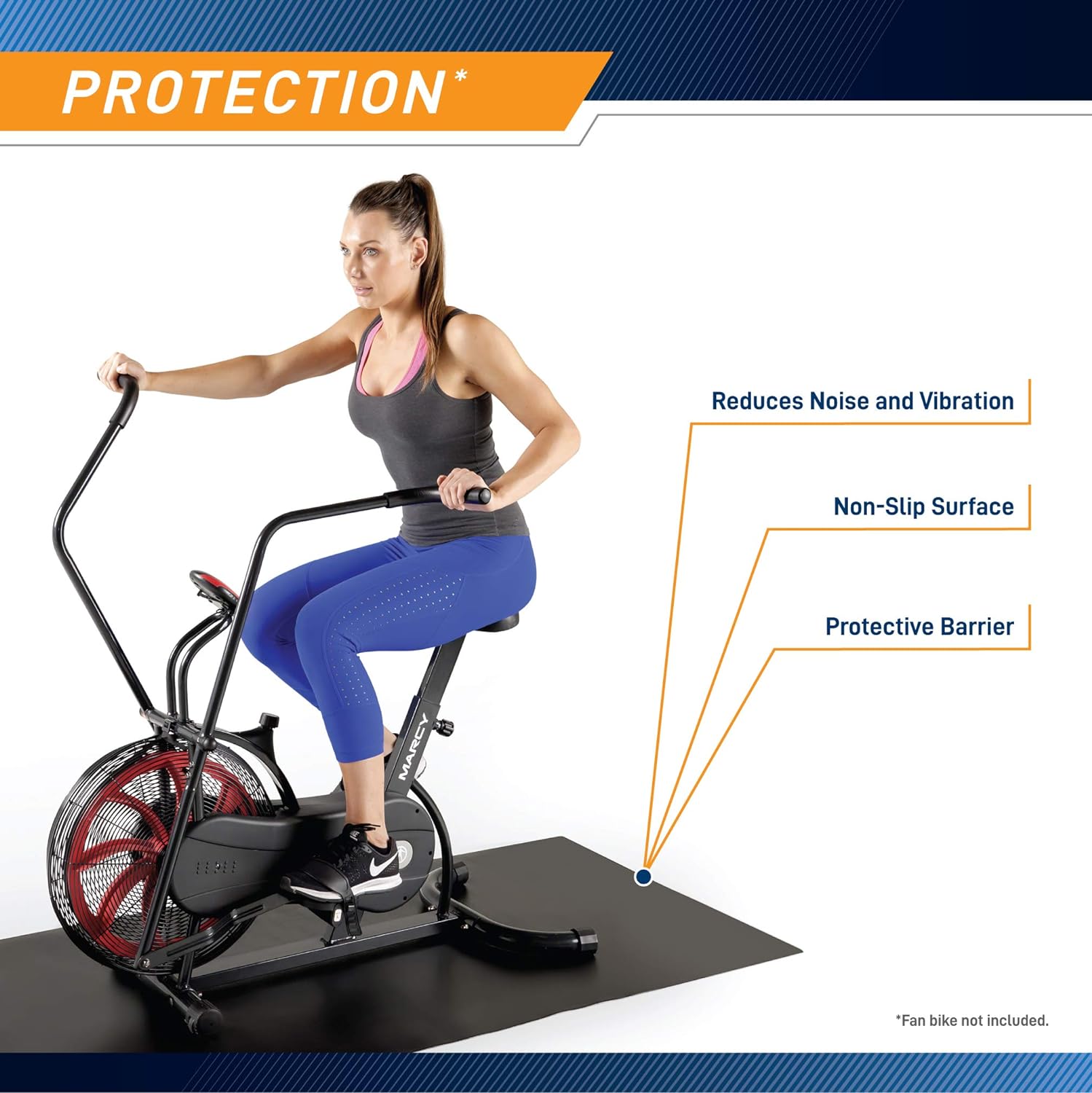 Fitness Equipment Mat and Floor Protector for Treadmills, Exercise Bikes, and Accessories (Regular 78")