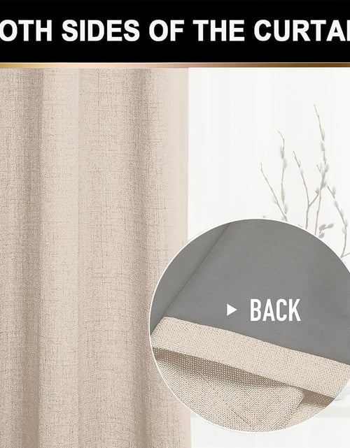 Load image into Gallery viewer, Blackout Curtains 84 Inches Long 2 Panels Set, Thermal Insulated Rod Pocket Window Curtains &amp; Drapes, 50W X 84L, Oatmeal
