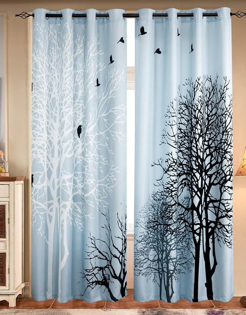 Load image into Gallery viewer, Printed Curtains Room Darkening for Bedroom Living Room, Colorful Window Drapes 2 Panel Set (52&#39;&#39; x 63&#39;&#39;, Light Blue)
