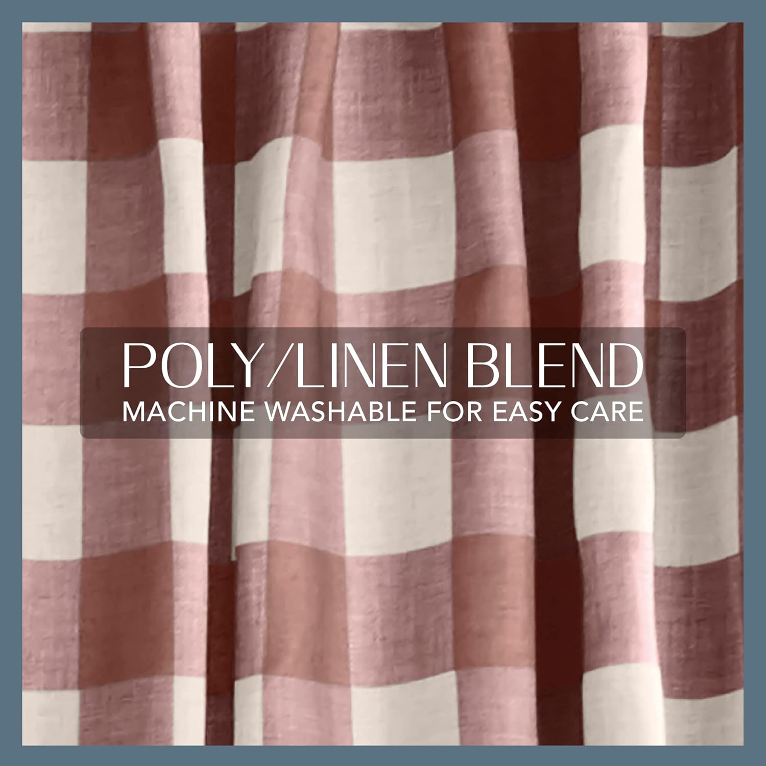 Buffalo-Check Blackout Window Curtain, Living Room and Bedroom Drape with Rod Pocket Tabs, 52" x 84", Red, 1 Panel