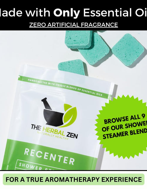 Load image into Gallery viewer, Recenter Shower Steamers Aromatherapy with Lavender and Eucalyptus Essential Oils, Bath Steamer for Women and Men
