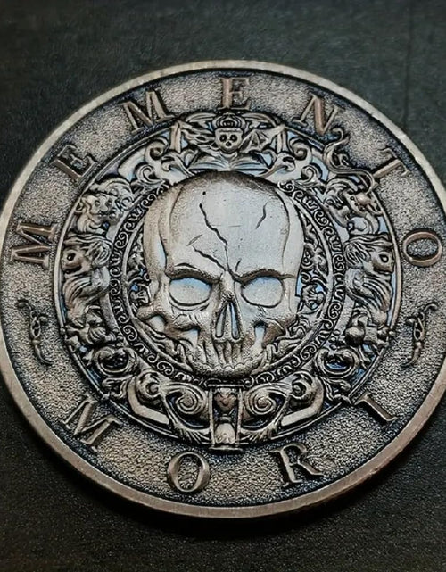 Load image into Gallery viewer, Memento Mori Medal Carpe Diem Stoicism Souvenior Coins Antique Finish
