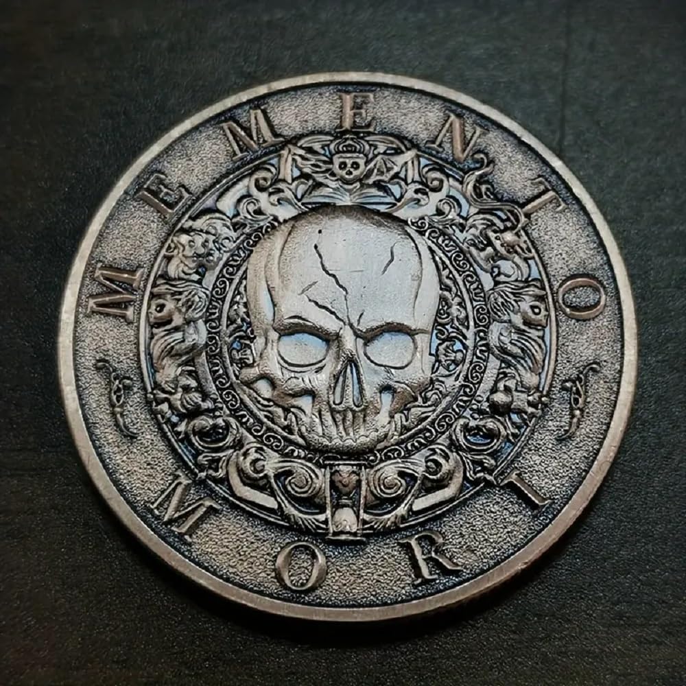 Memento Mori Medal Carpe Diem Stoicism Souvenior Coins Antique Finish