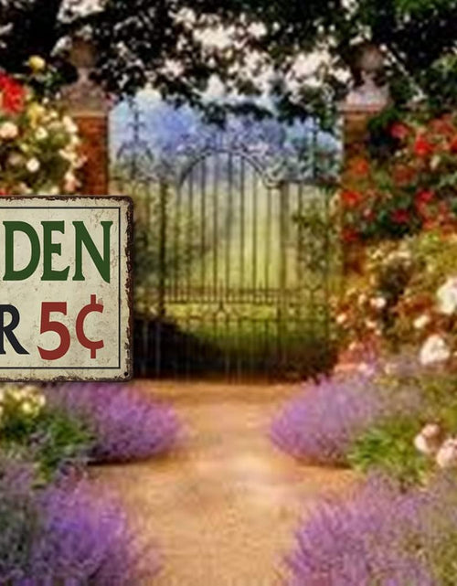 Load image into Gallery viewer, Garden Tours 5 Cents Tin Sign Home Decor
