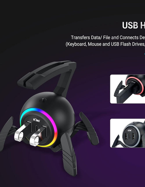 Load image into Gallery viewer, Mouse Bungee RGB Gaming Mouse Cord Holder Controller, USB Port Style Mouse Bungee
