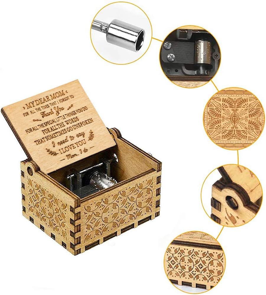 Music Box Gift for Mom from Daughter Son Plays You are My Sunshine