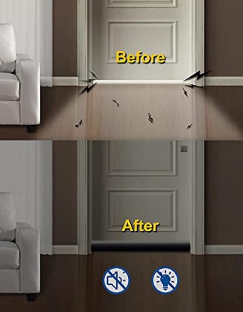 Load image into Gallery viewer, Large Door Draft Stopper for Bottom of Doors 36 Inch Under Door Draft Noise Blocker Black Gap, Black
