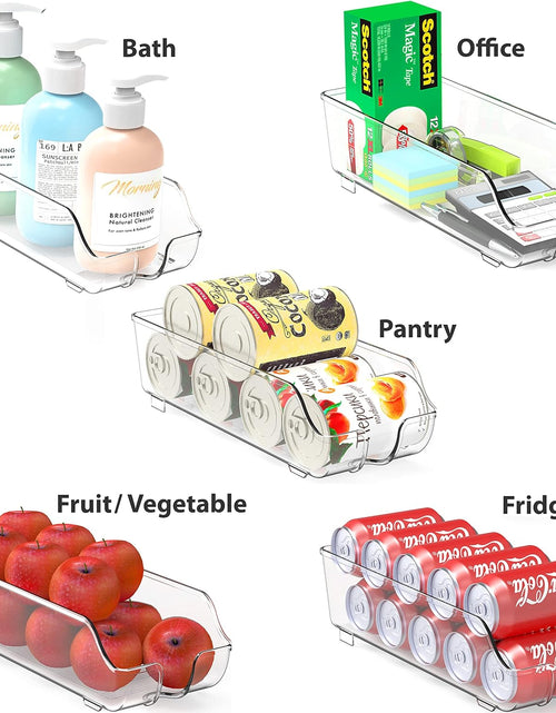 Load image into Gallery viewer, Soda Can Organizer for Refrigerator/Pantry, Clear, Set of 4
