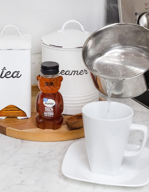 Load image into Gallery viewer, Enamelware Tea Bag Caddy Dispenser for Wrapped Individual Tea Sachets, White
