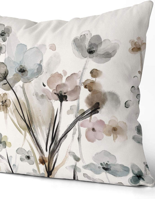Load image into Gallery viewer, Set of 2, Flowers Pillow Cushion Cases, Modern Decorative Square Pillowcases
