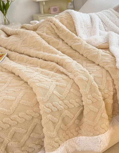 Load image into Gallery viewer, Soft Fleece Plush Sherpa Dual Sided- Fuzzy Fluffy Warm Lightweight 50x70 Inch Beige

