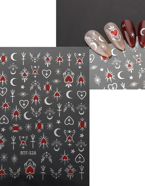 Load image into Gallery viewer, 9 Sheets Moon Star Nail Art Stickers Decals Self-Adhesive Pegatinas Uñas Sun Nail Supplies
