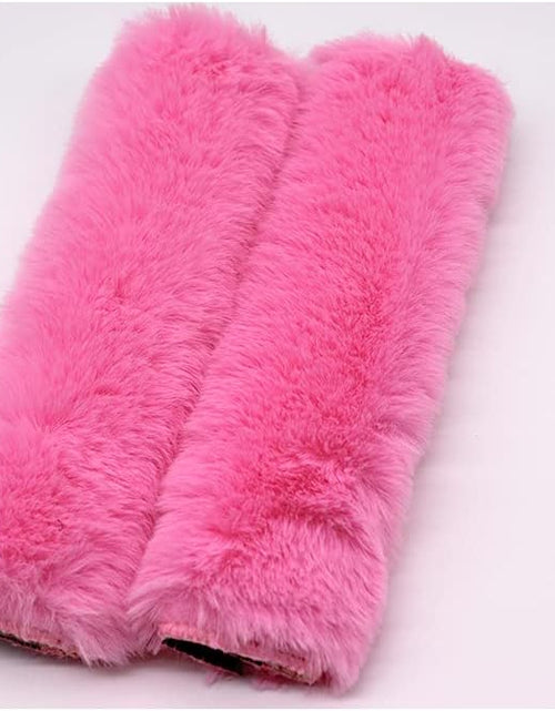 Load image into Gallery viewer, 6pcs/Set Soft Fluffy Faux Wool Steering Wheel Cover &amp; Seatbelt Shoulder
