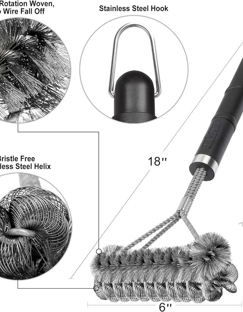 Load image into Gallery viewer, Grill Brush Bristle Free &amp; Wire Combined BBQ Brush, 18&quot; Grill Cleaner Brush for Gas/Porcelain/Charbroil Grates
